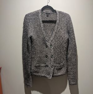 Grey/purple wool knit sweater